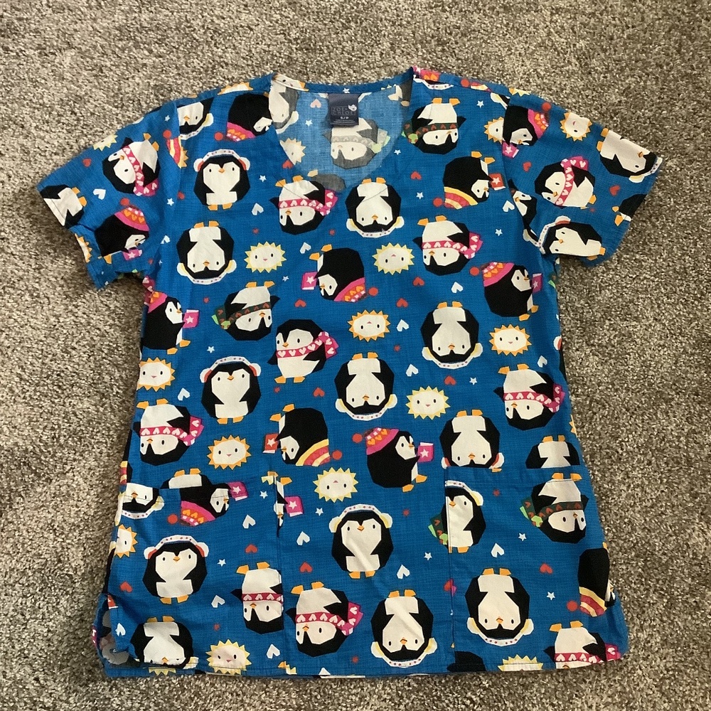 Penguin scrub top